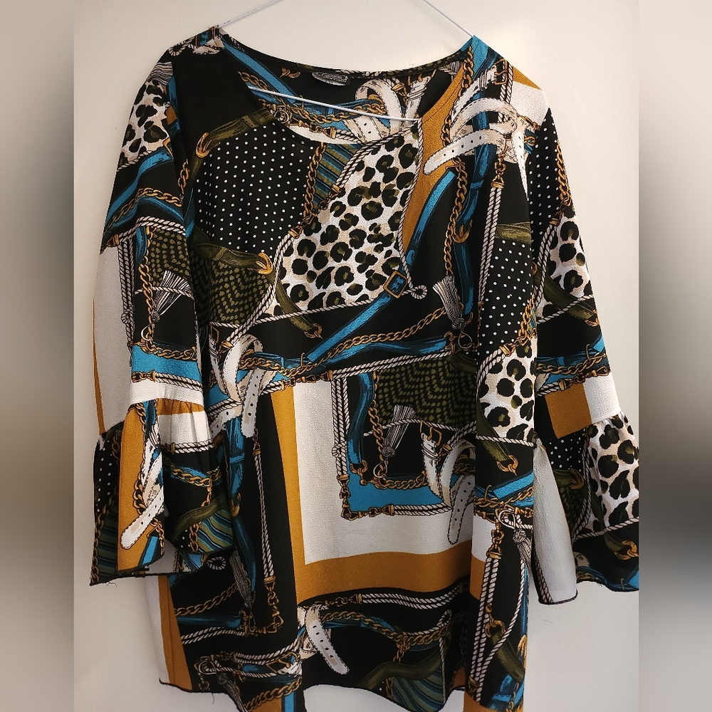 Clientele Canada 3/4 Sleeve Blouse. Size xl. Preloved.